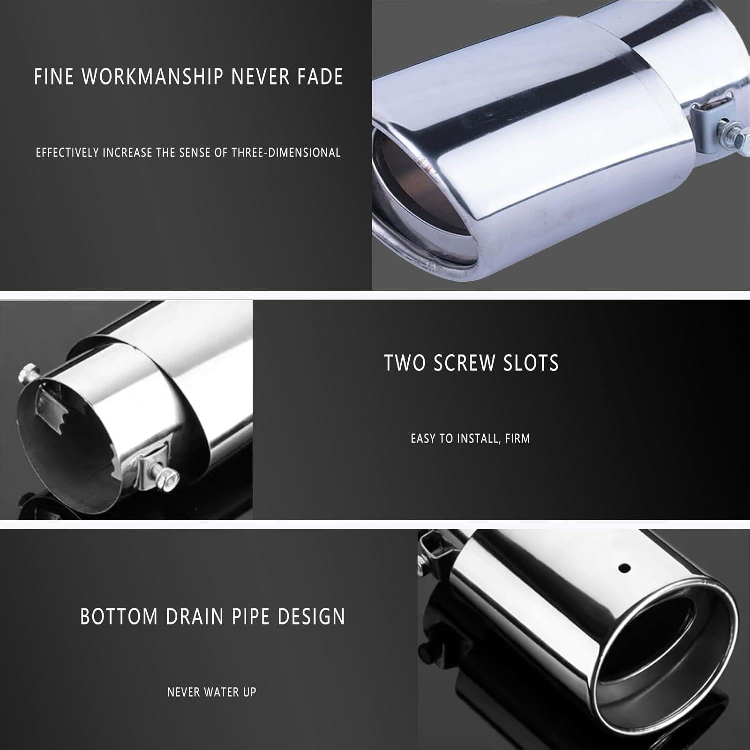 Punta de Escape Luminuti Acero Inoxidable 13.97 cm Cromada