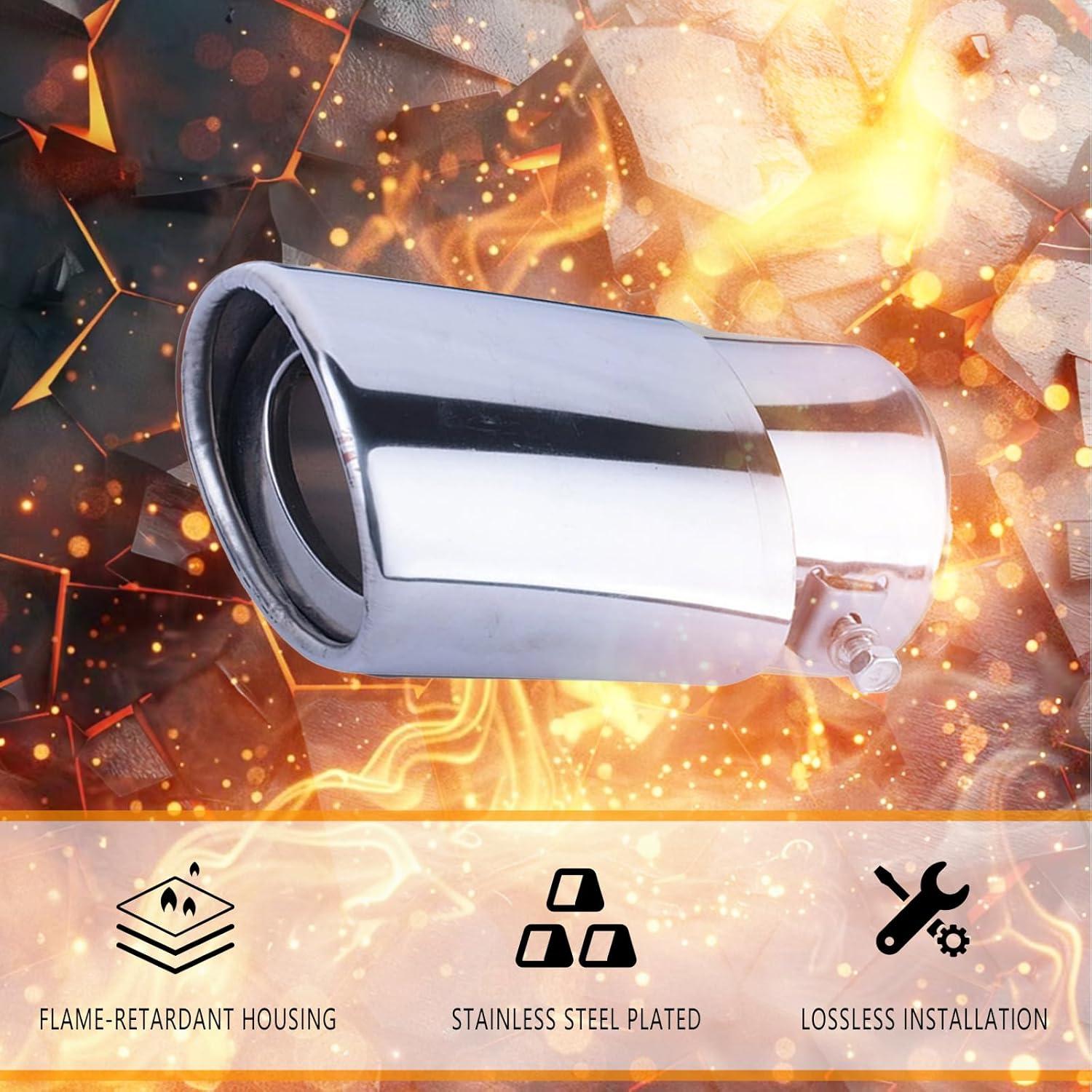 Punta de Escape Luminuti Acero Inoxidable 13.97 cm Cromada