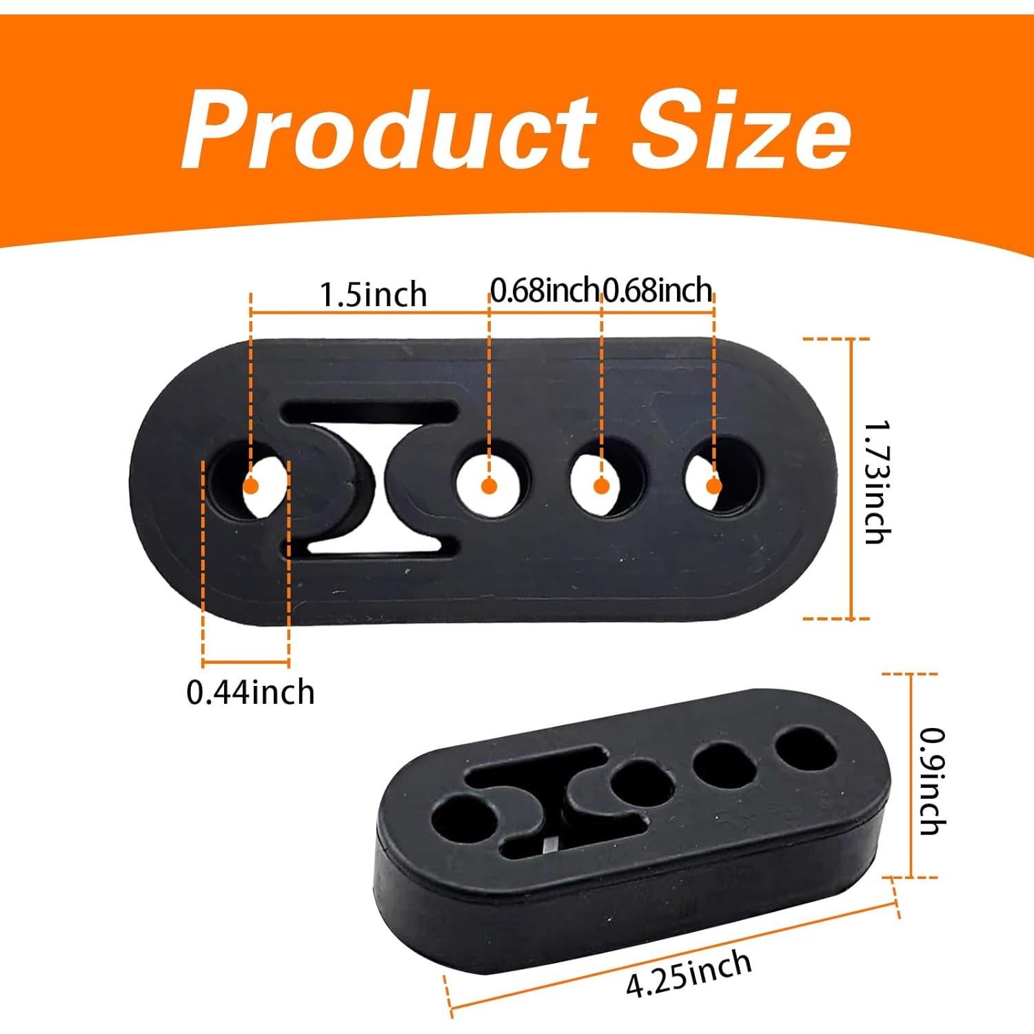 Soporte de Escape de Goma Leediga 2 PCS Ajustable Universal