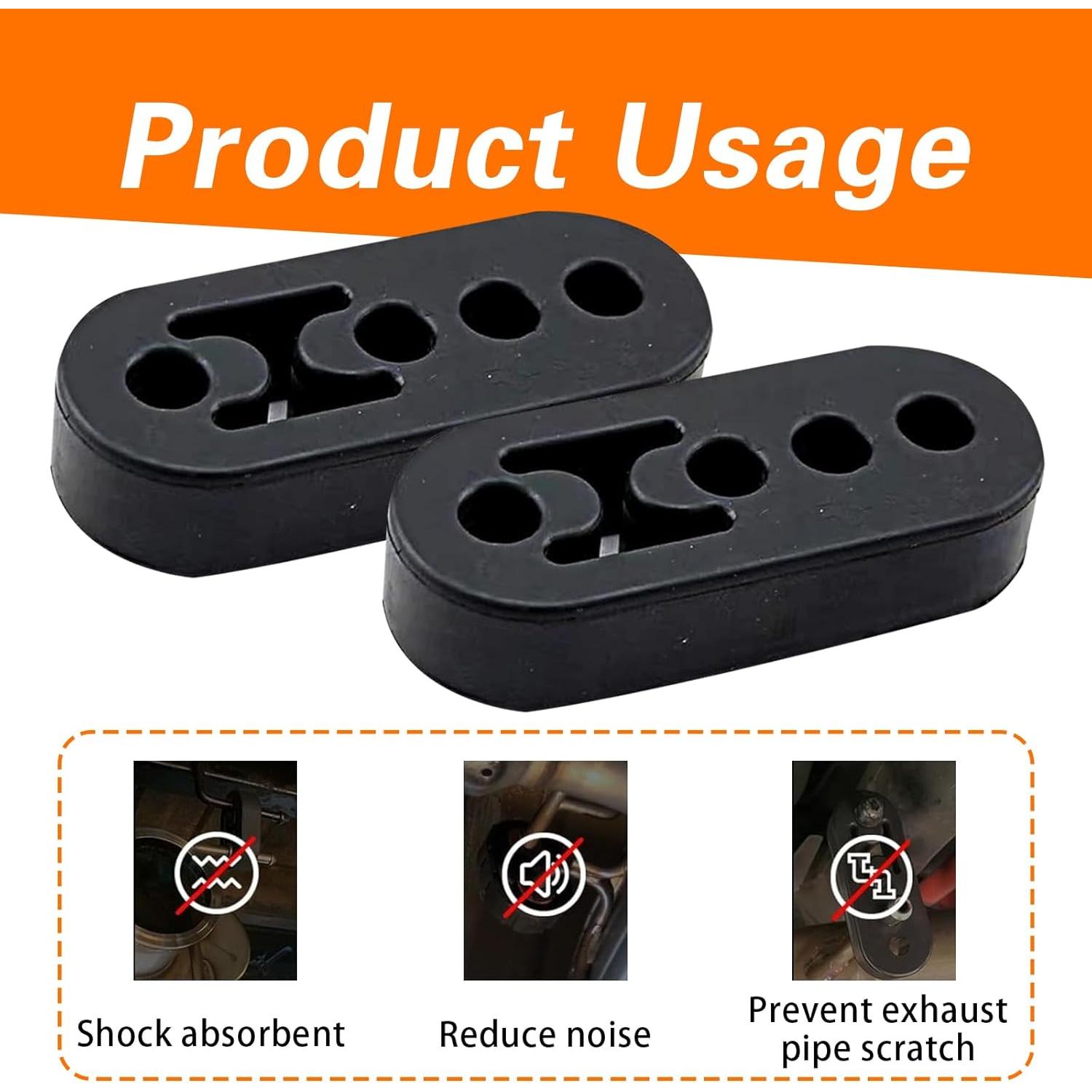 Soporte de Escape de Goma Leediga 2 PCS Ajustable Universal