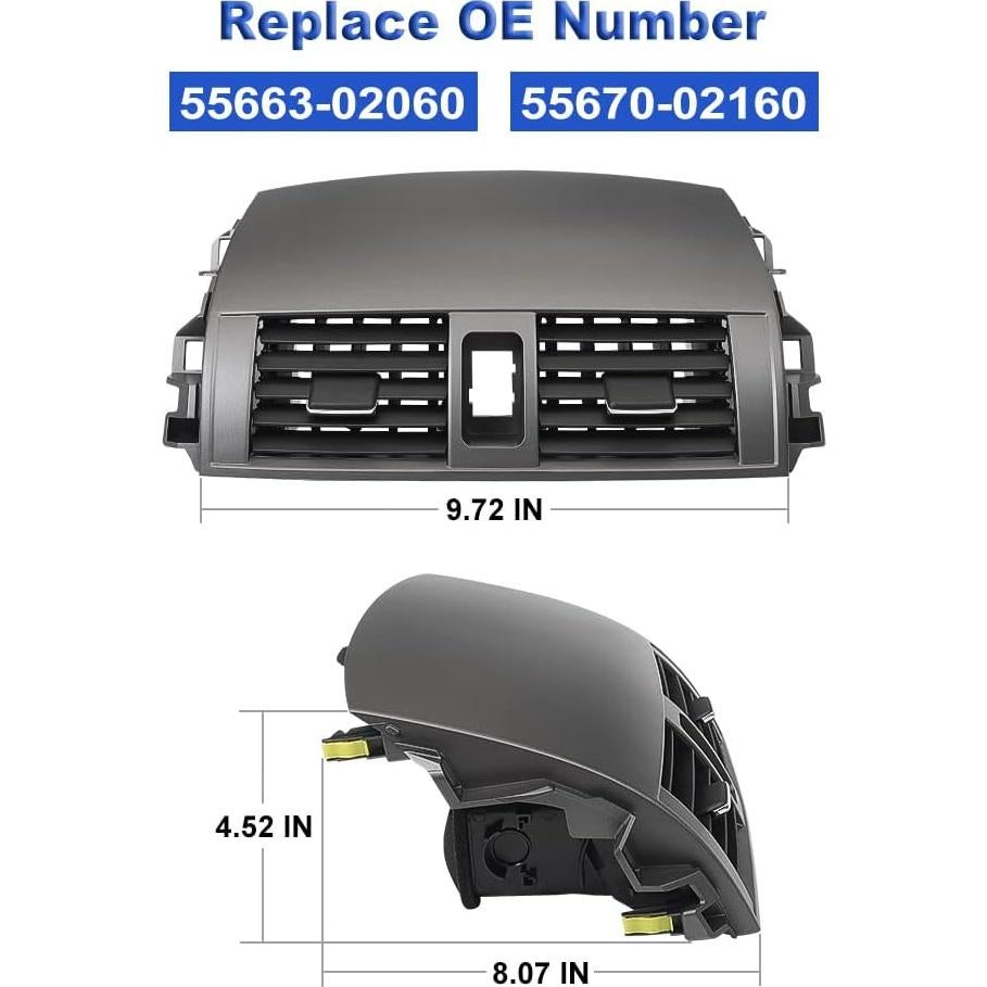 Panel de Ventilación A/C JDMON para Toyota Corolla 2008-2013