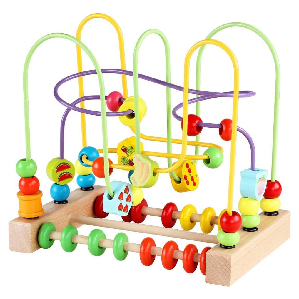 Juguete de Madera QZMTOY Laberinto de Perlas Educativo