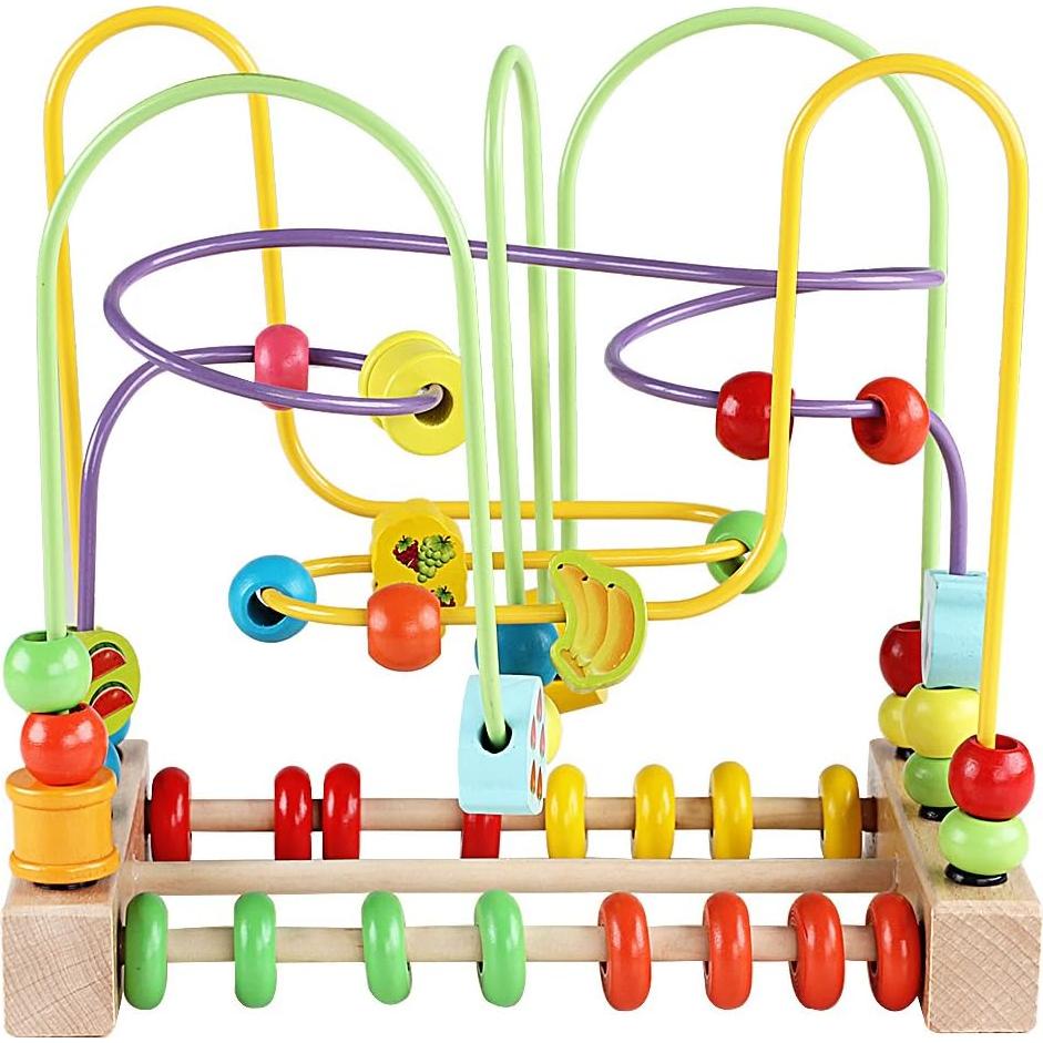 Juguete de Madera QZMTOY Laberinto de Perlas Educativo