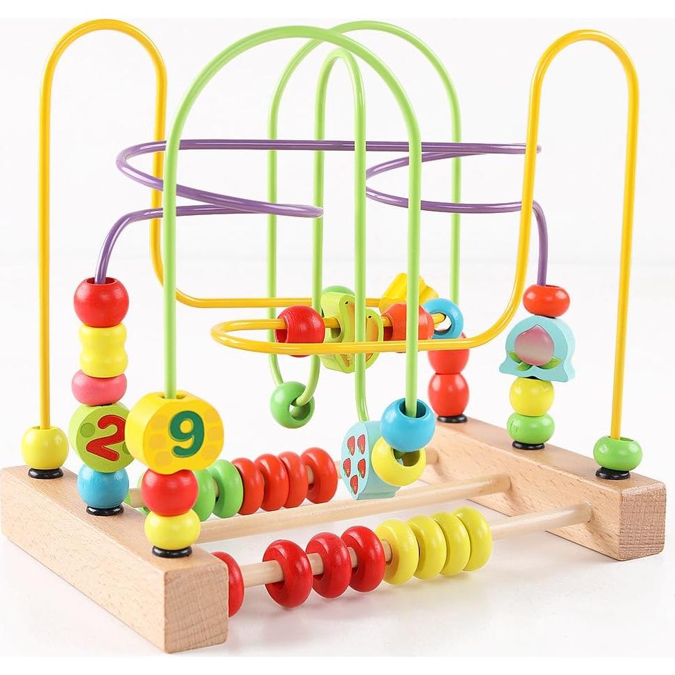 Juguete de Madera QZMTOY Laberinto de Perlas Educativo