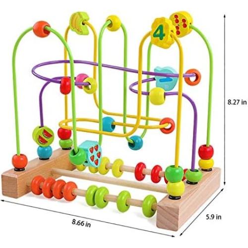 Juguete de Madera QZMTOY Laberinto de Perlas Educativo