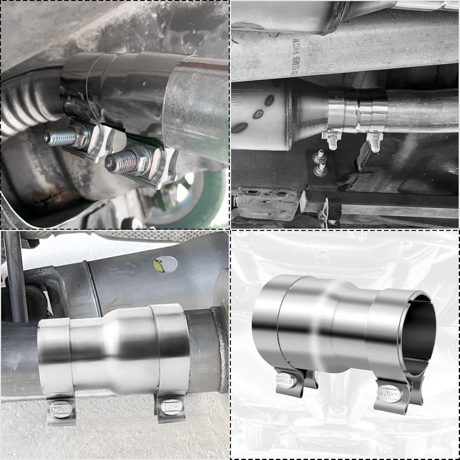 Adaptador de Escape Figpade 2.5 a 3 Pulgadas con Abrazaderas