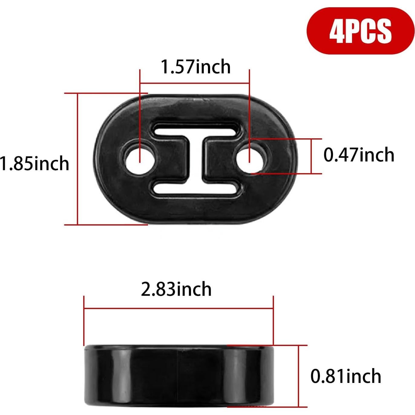 Soporte de Goma para Escape Gunhunt 4 PCS Ajustable Negro