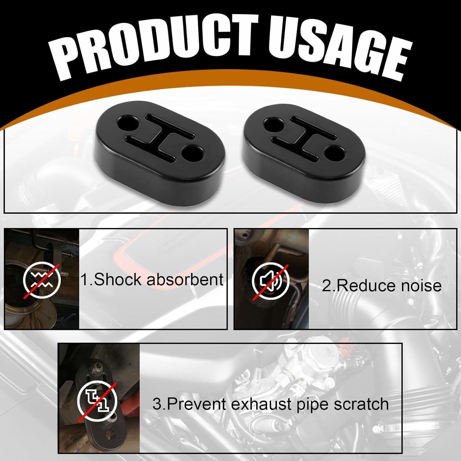 Soporte de Goma para Escape Gunhunt 4 PCS Ajustable Negro