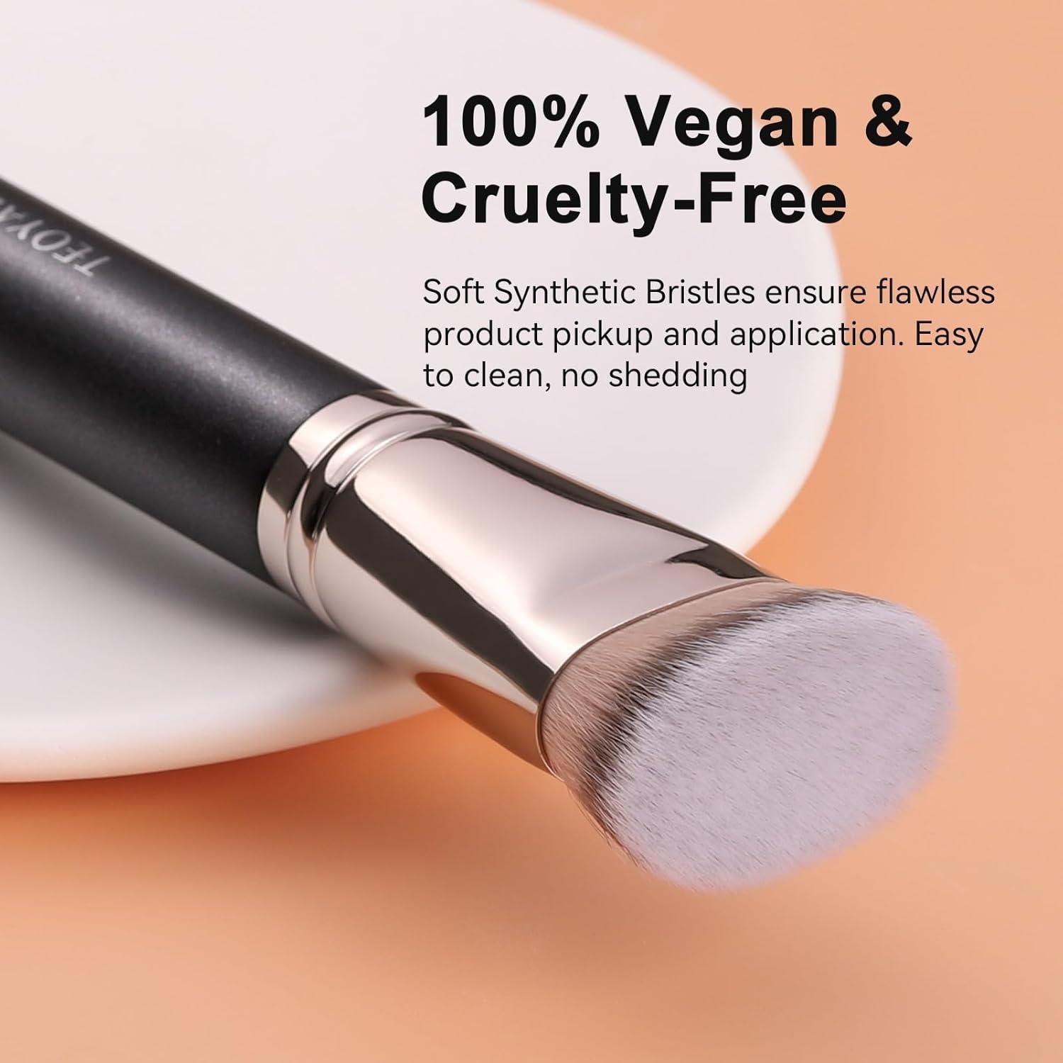 Brocha de Contorno TEOYALL, Cerdas Sintéticas Suaves 18cm