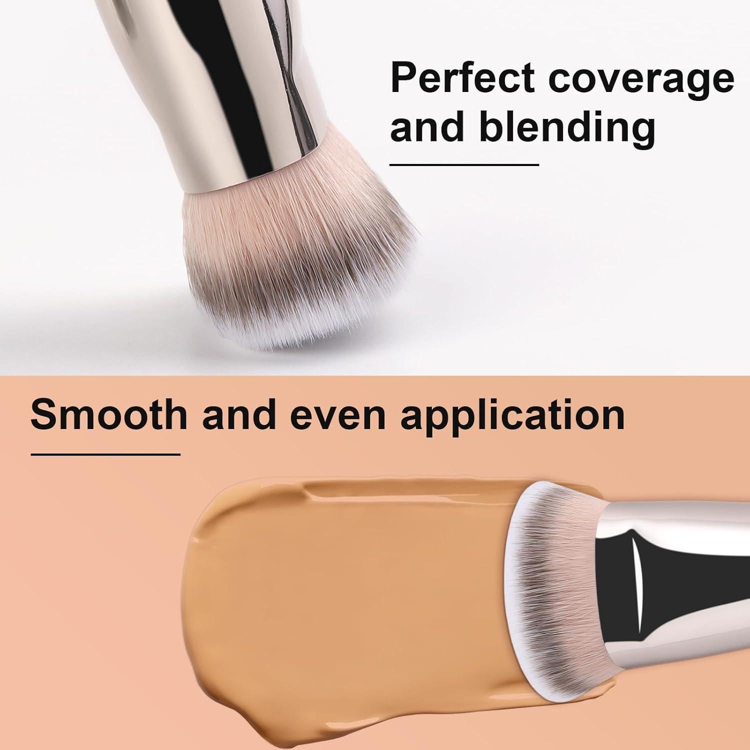 Brocha de Contorno TEOYALL, Cerdas Sintéticas Suaves 18cm