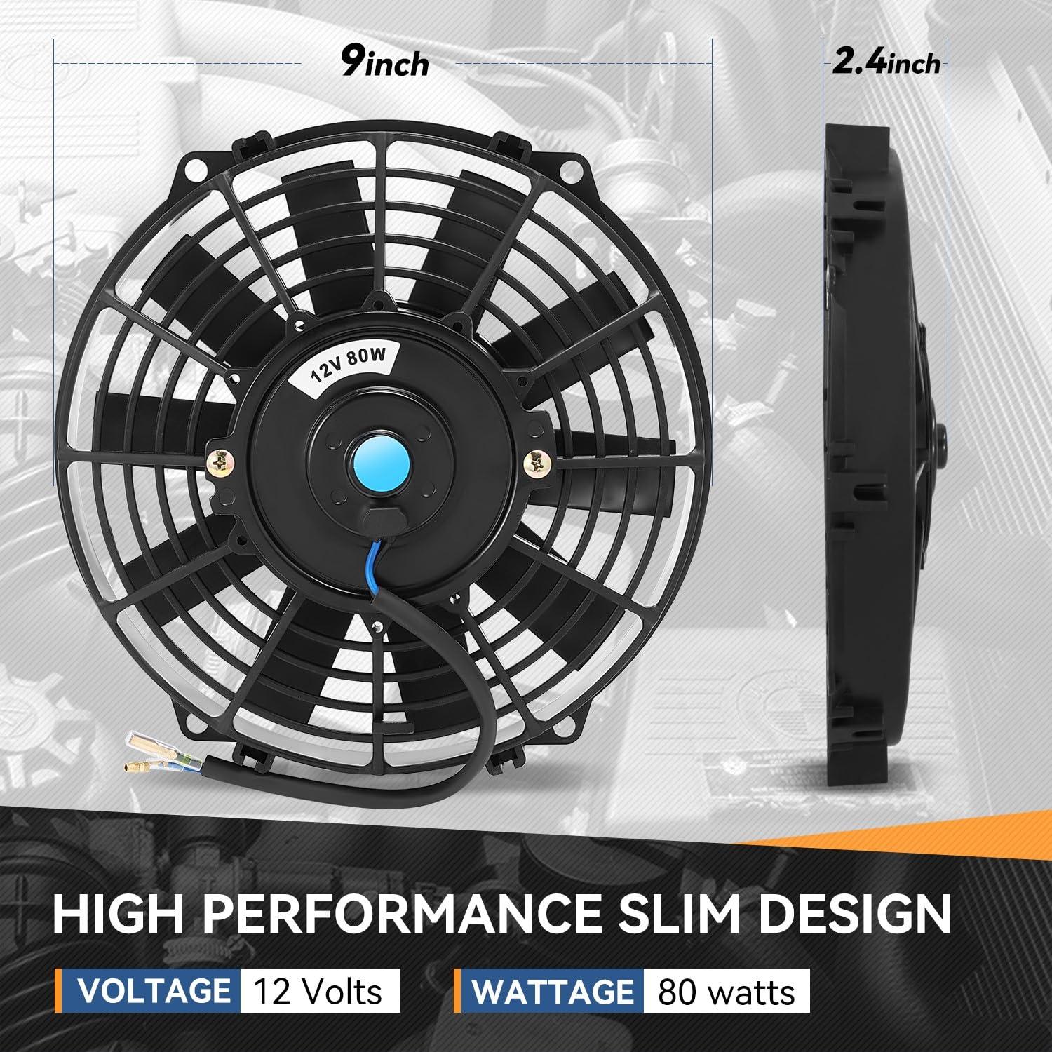 Ventilador de Radiador Eléctrico Auto Dynasty 9" con Termostato