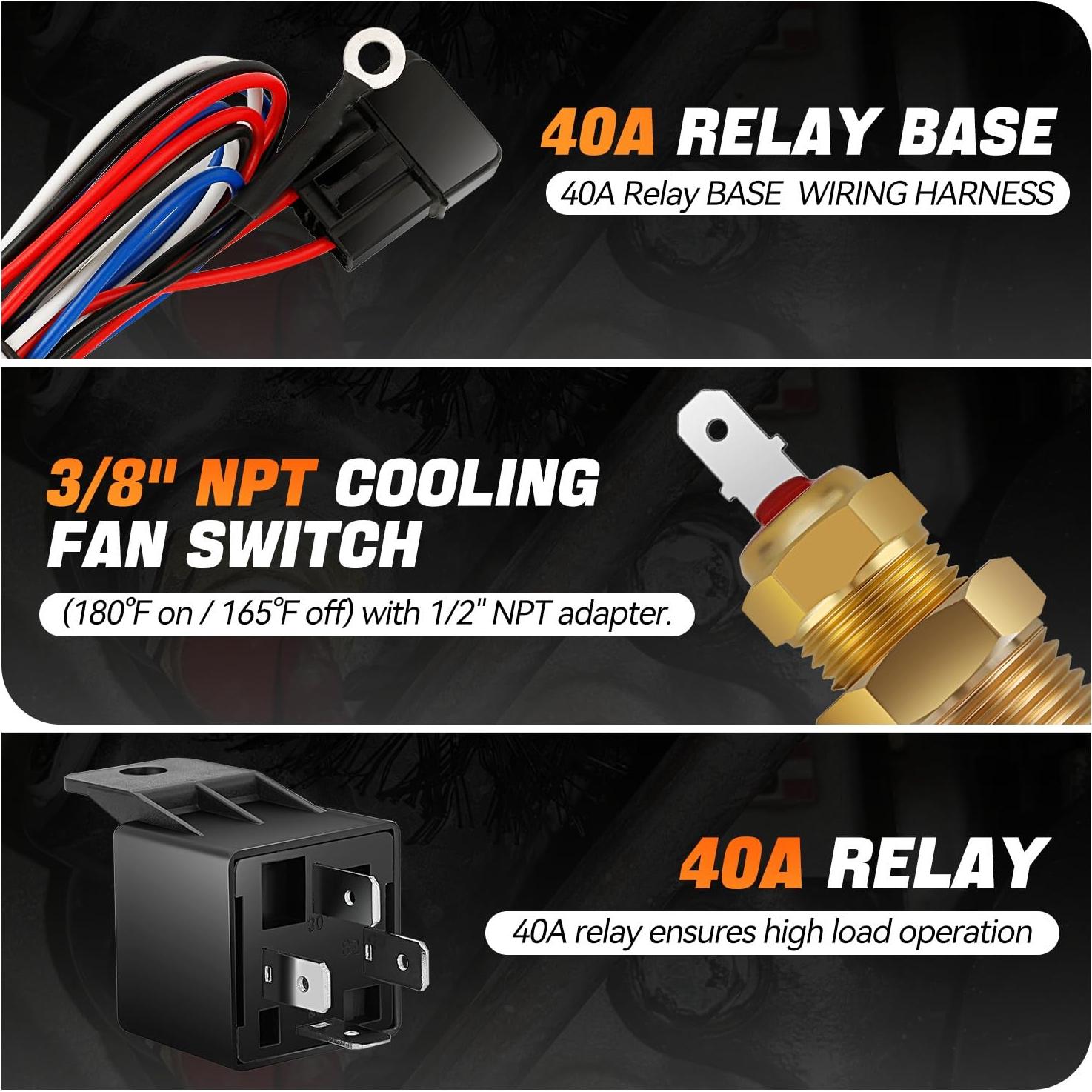 Ventilador de Radiador Eléctrico Auto Dynasty 9" con Termostato