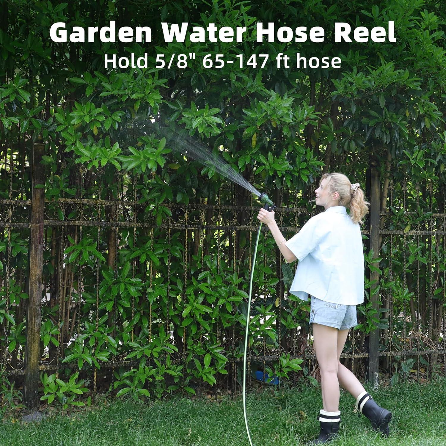 Carro de Enrollar Manguera YESTAR 147 Pies Verde Montable