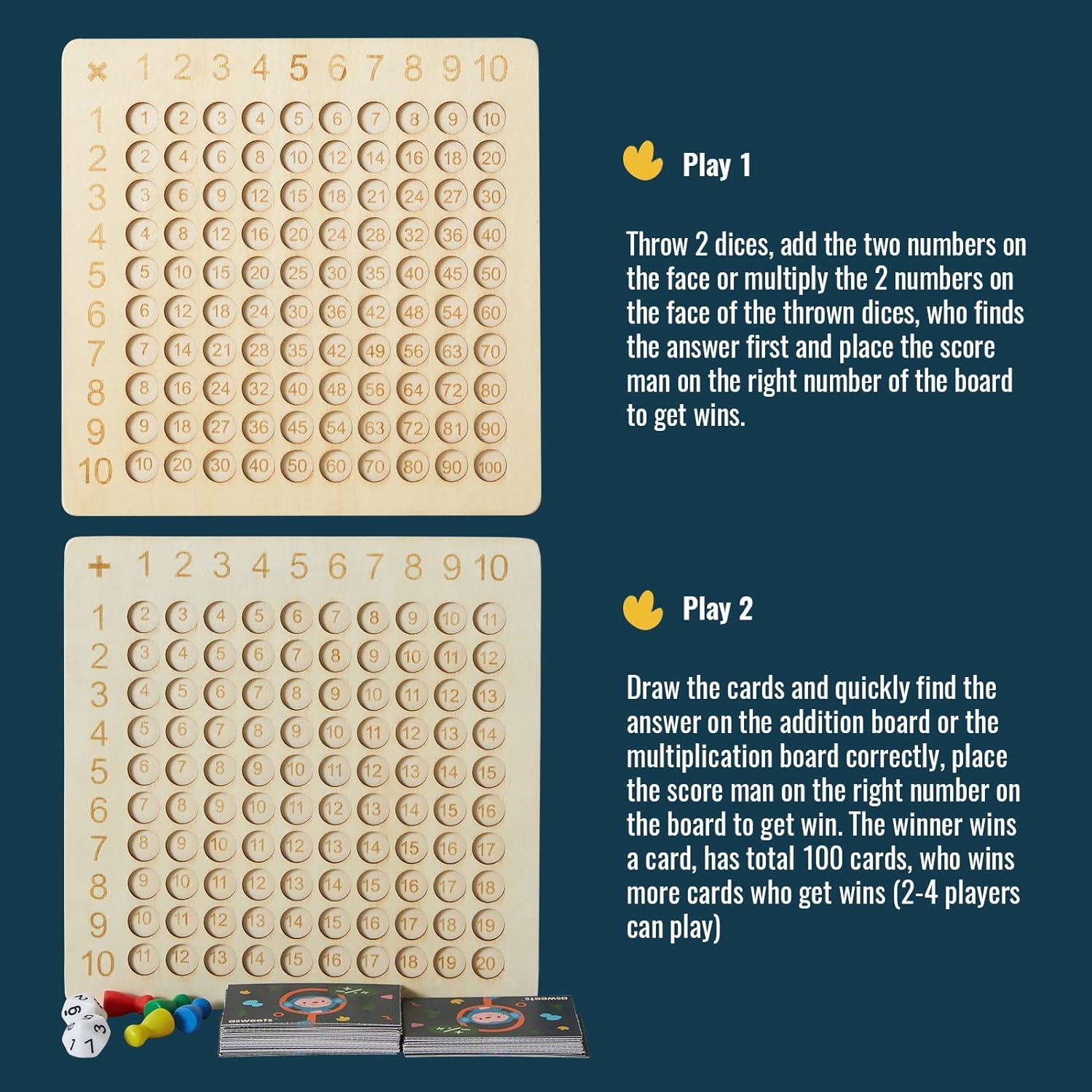 Juego de Mesa Educativo Asweets de Matemáticas 2 en 1