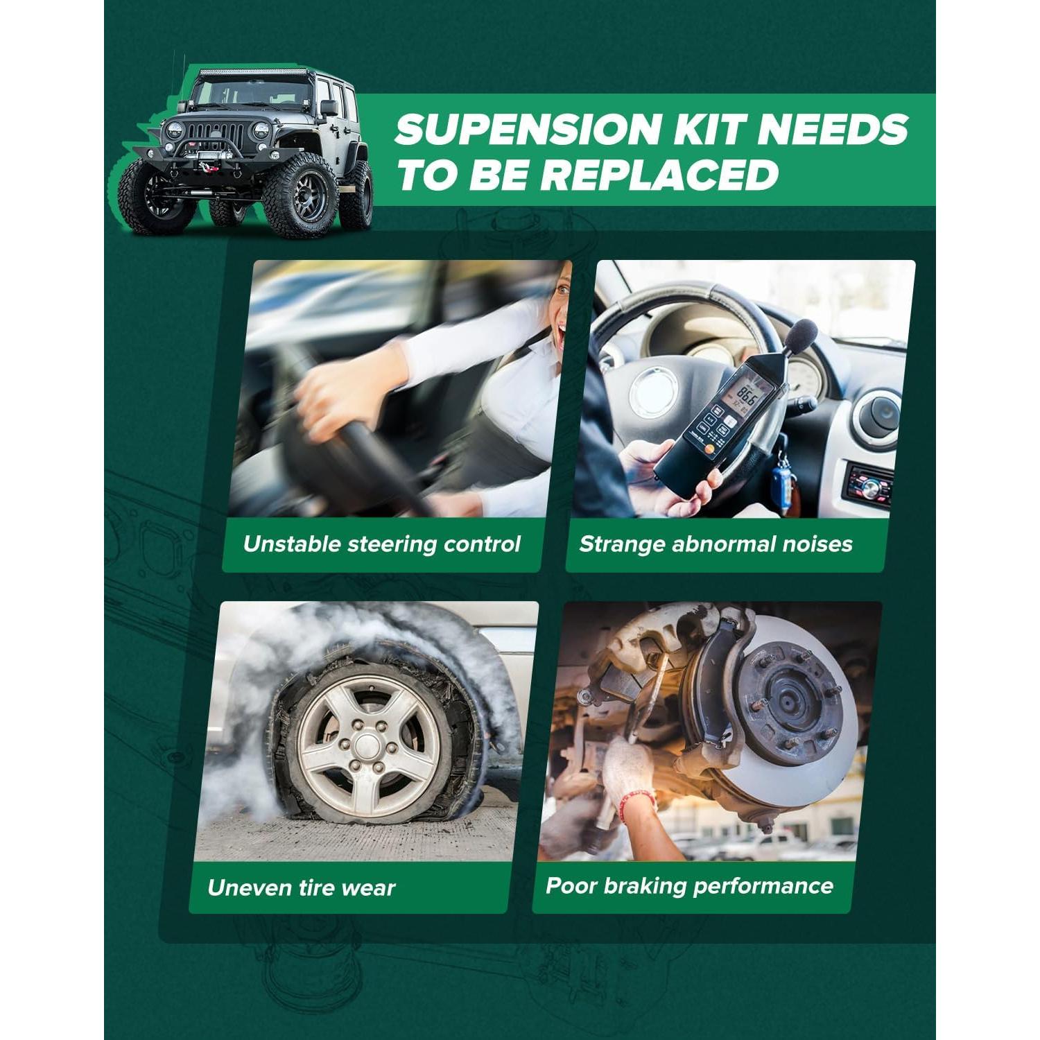 Juego de suspensión SCITOO 10 piezas Toyota Corolla 2009-2019