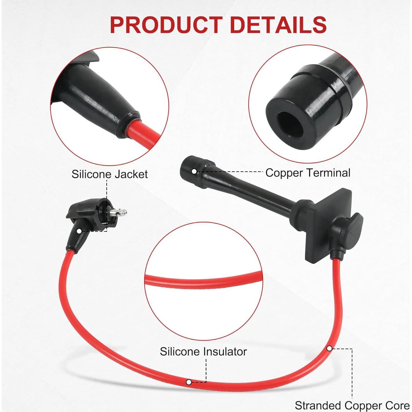 Juego de Cables de Bujías 5MM JDMSPEED para Toyota y Geo