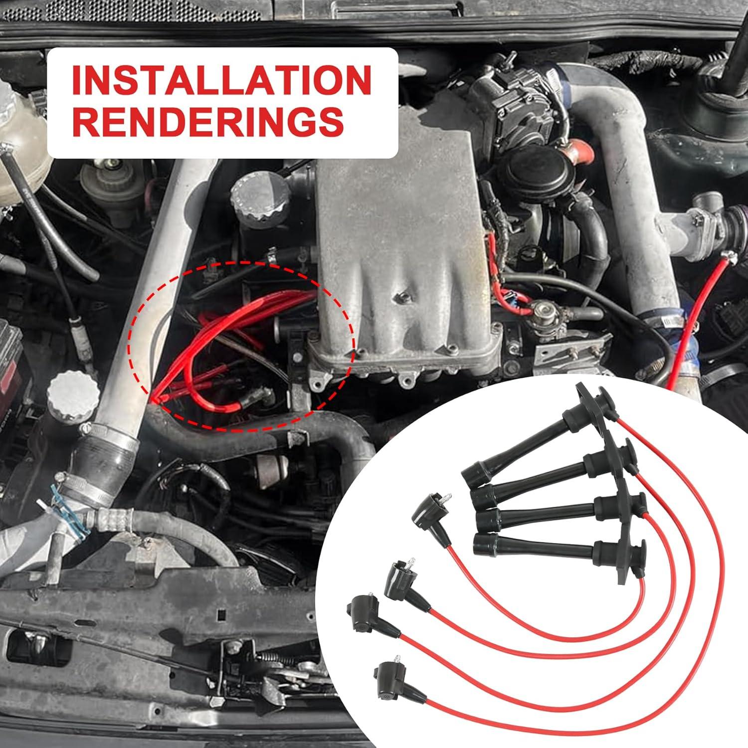 Juego de Cables de Bujías 5MM JDMSPEED para Toyota y Geo