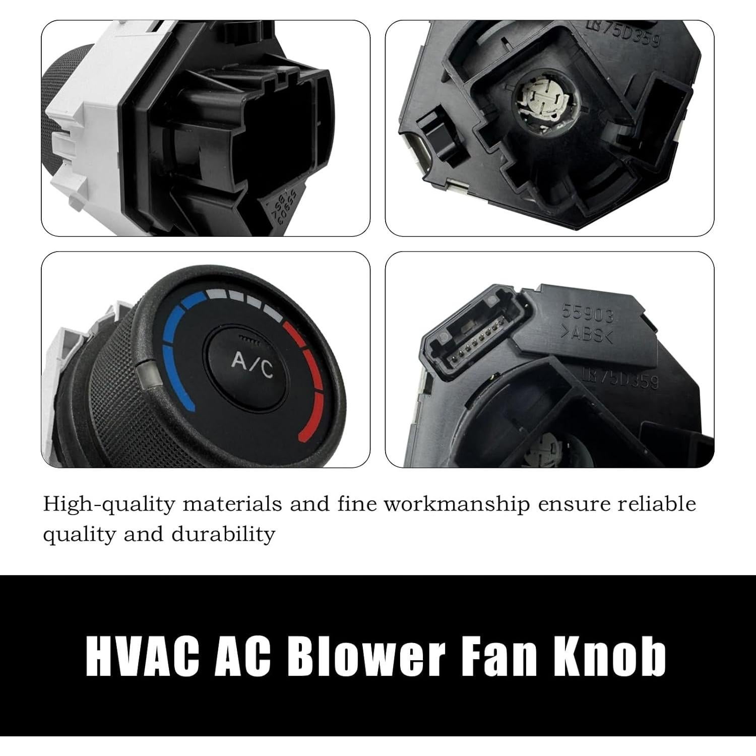 Perilla de Control del Ventilador HVAC Toyota Corolla 2009-2013