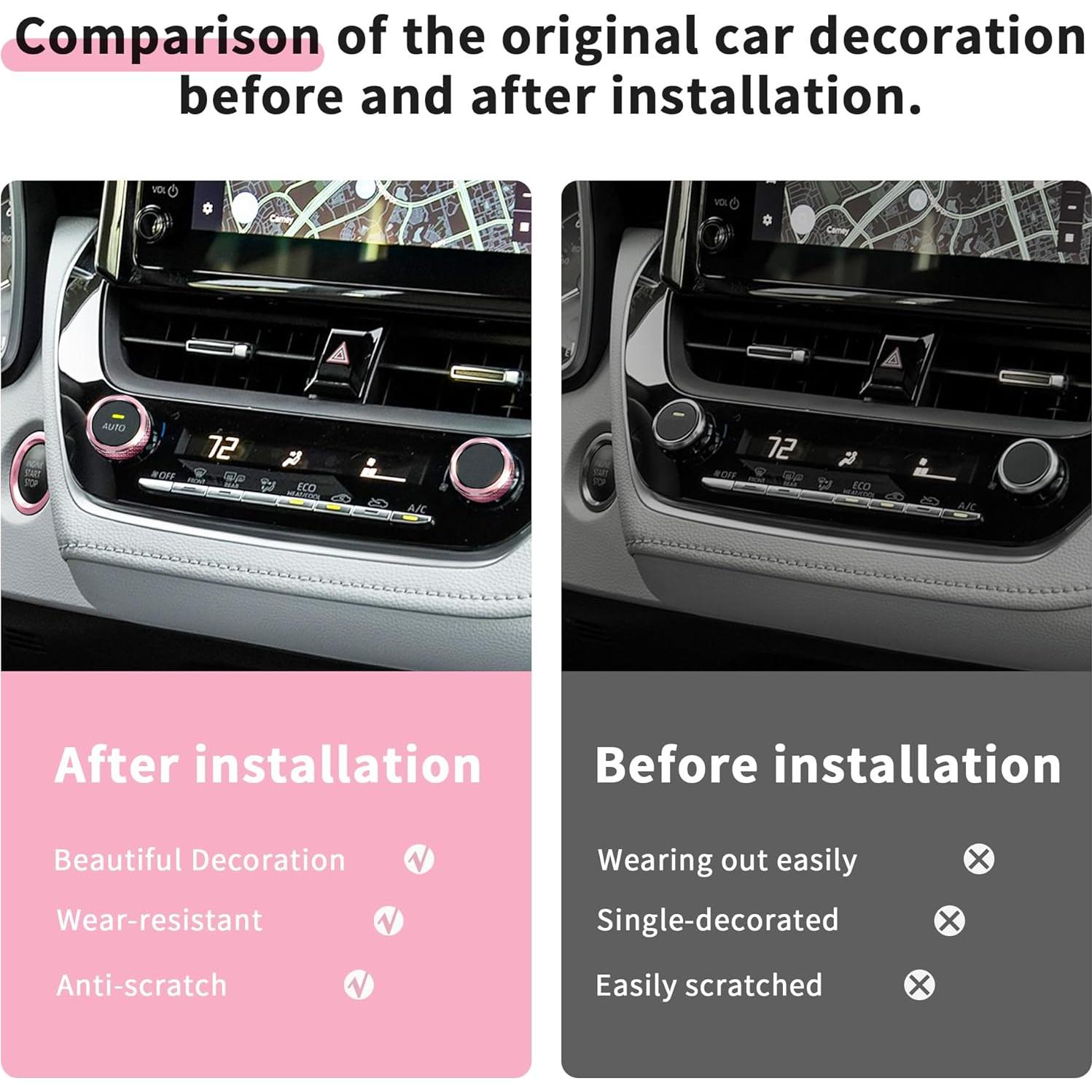 Juego de Cubiertas de Perilla de Aluminio Polodunn para Corolla 2020-2026