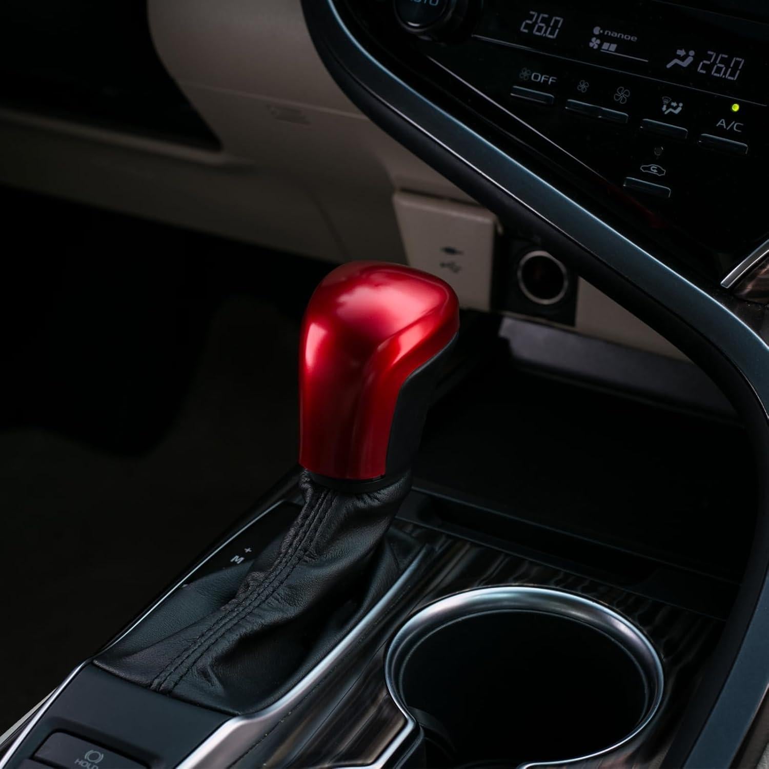 Cubierta de Perilla de Cambio CKE para Toyota Camry y Corolla - Rojo