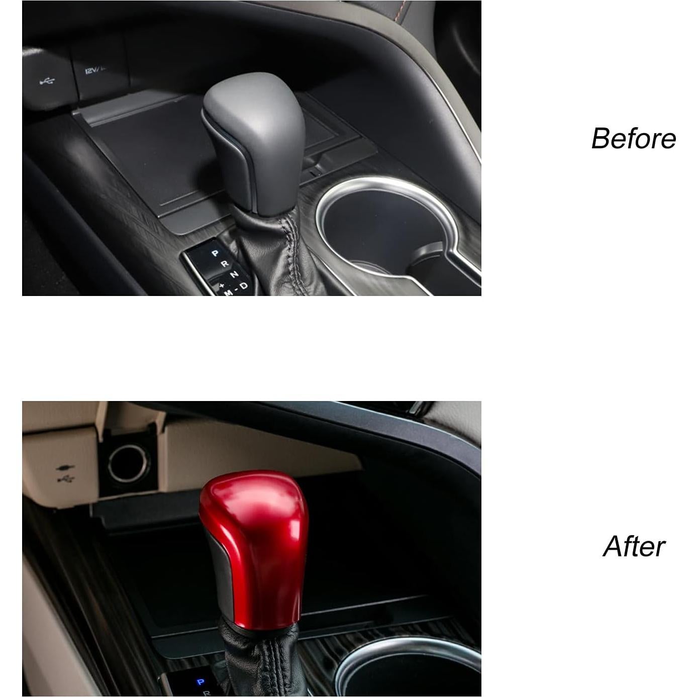 Cubierta de Perilla de Cambio CKE para Toyota Camry y Corolla - Rojo