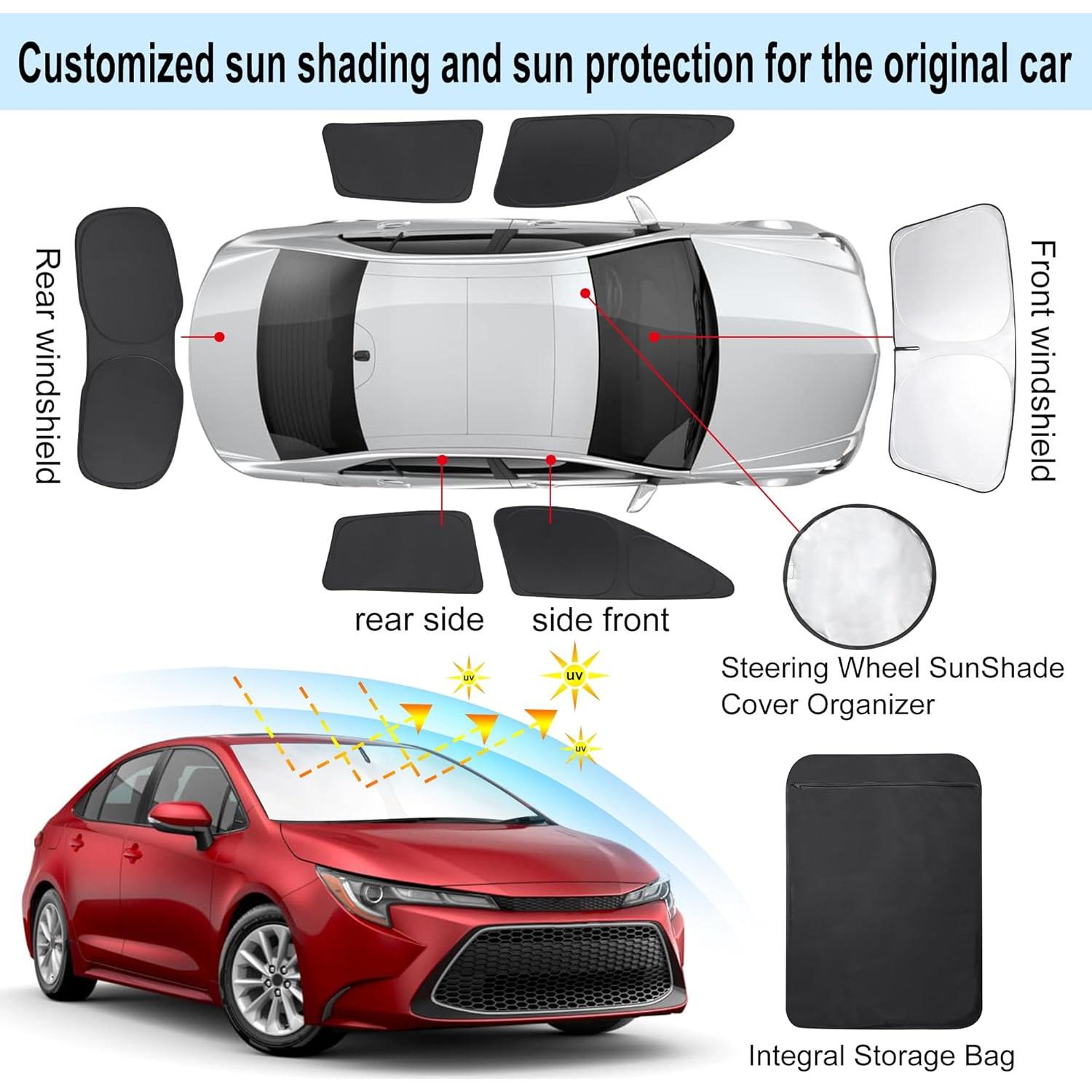 Sombrillas para Ventanas Toyota Corolla 2020-2025 6PCS