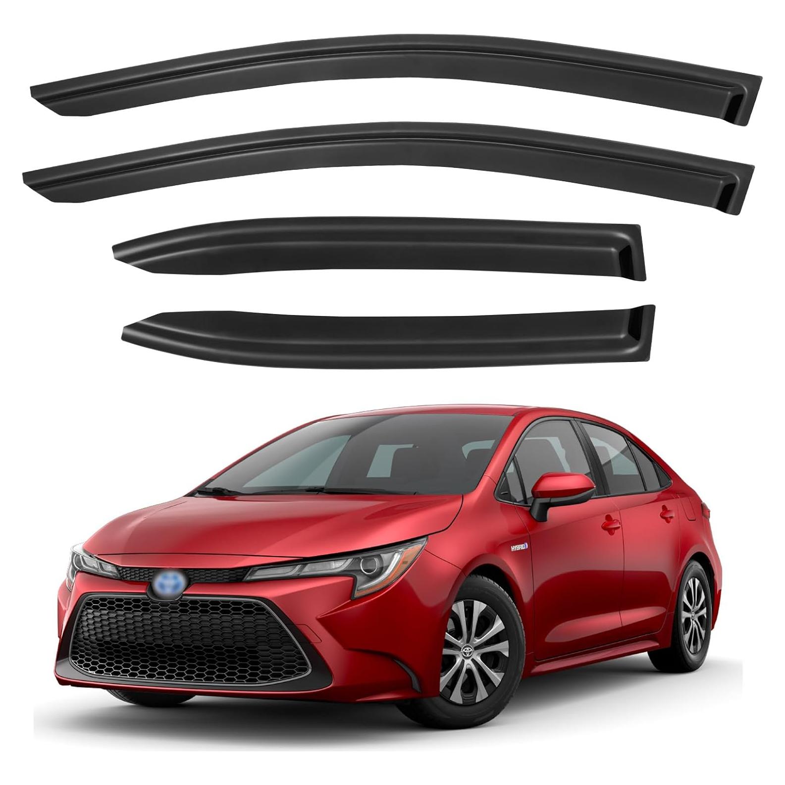 Deflectores de Lluvia YQAUTEC para Toyota Corolla Sedan 2019-2025