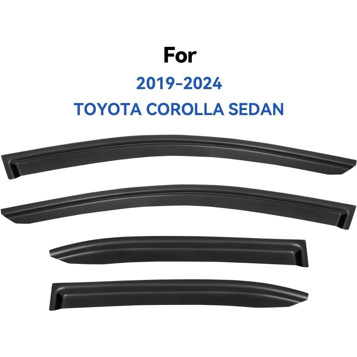 Deflectores de Lluvia YQAUTEC para Toyota Corolla Sedan 2019-2025