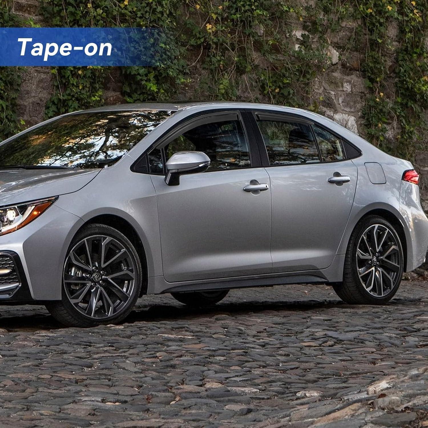 Deflectores de Lluvia YQAUTEC para Toyota Corolla Sedan 2019-2025