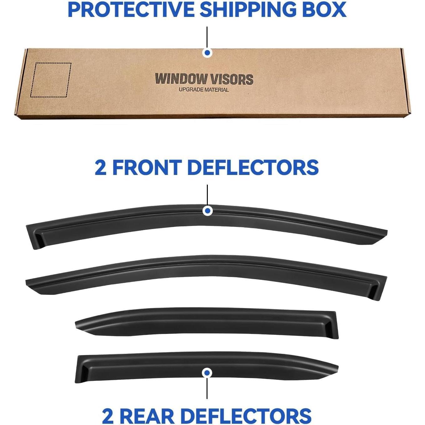 Deflectores de Lluvia YQAUTEC para Toyota Corolla Sedan 2019-2025