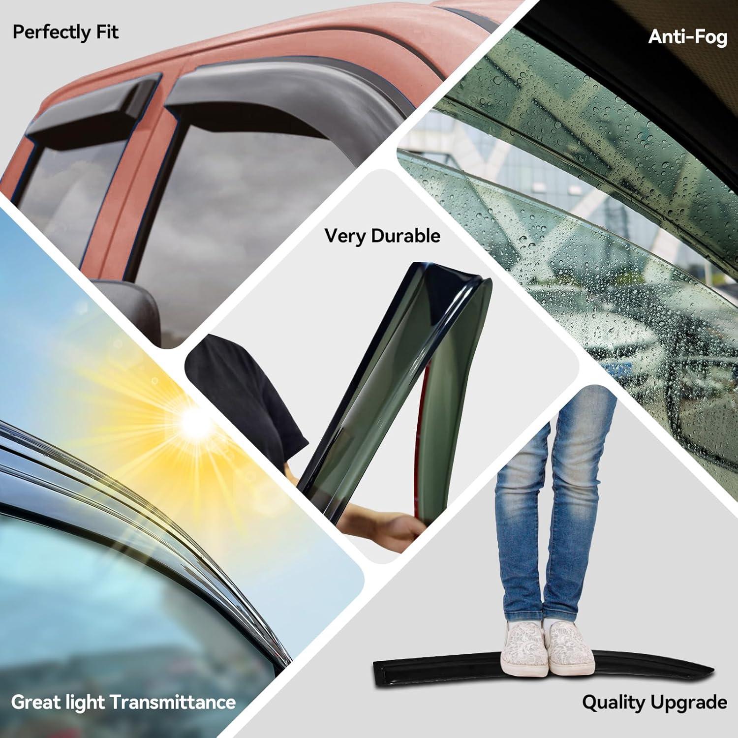 Deflectores de Lluvia YQAUTEC para Toyota Corolla Sedan 2019-2025