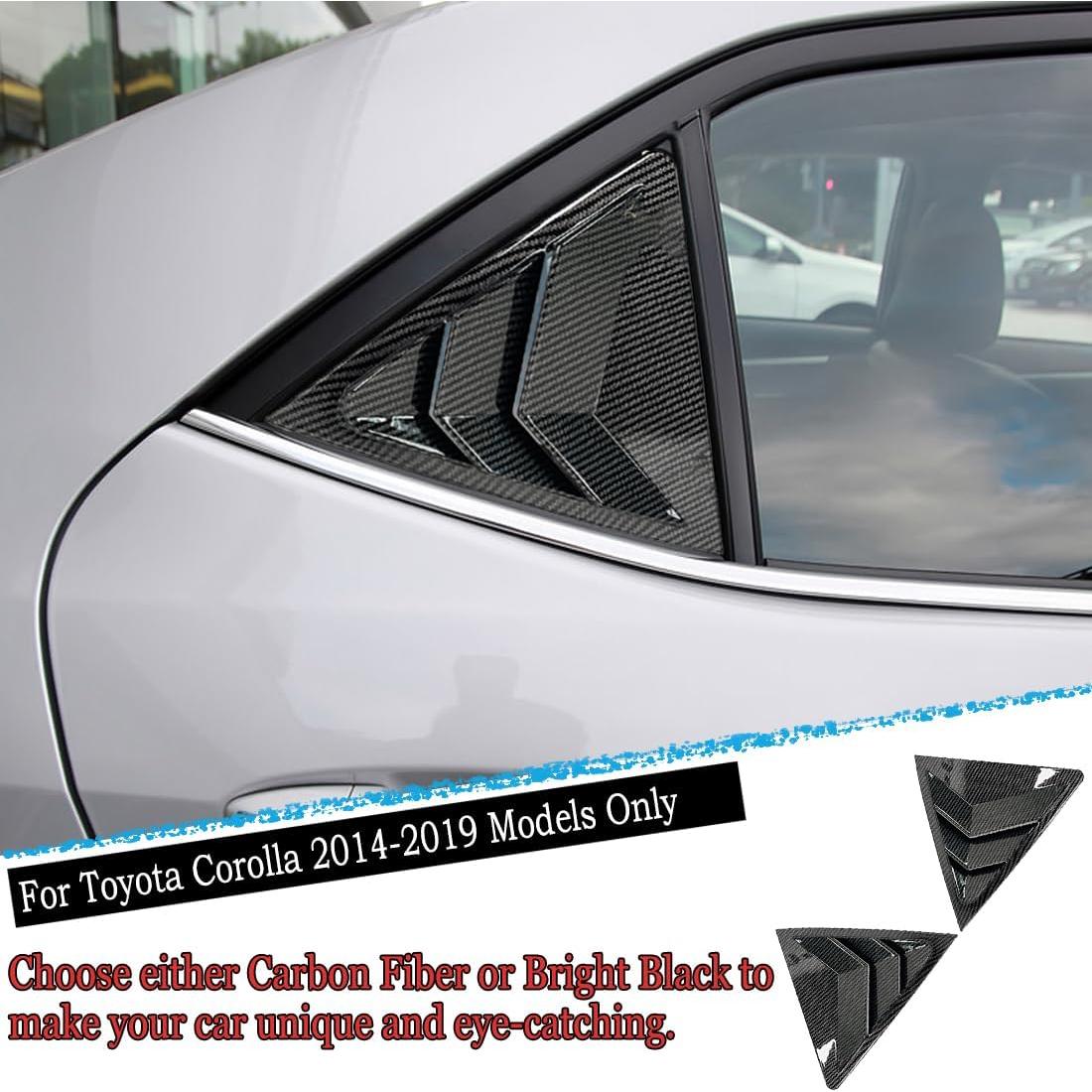 Persianas de Ventana MUXEE para Toyota Corolla 2014-2019 - Fibra de Carbono