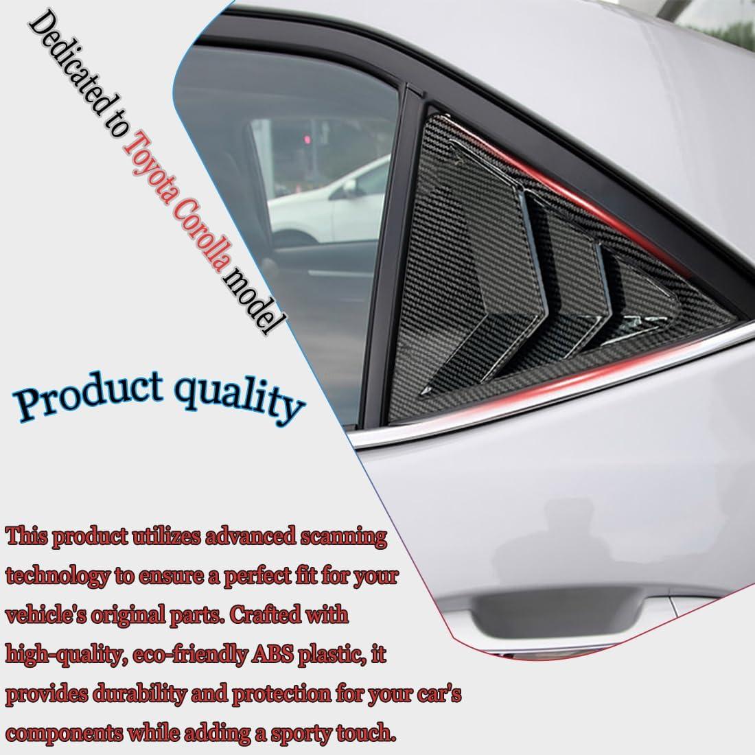 Persianas de Ventana MUXEE para Toyota Corolla 2014-2019 - Fibra de Carbono