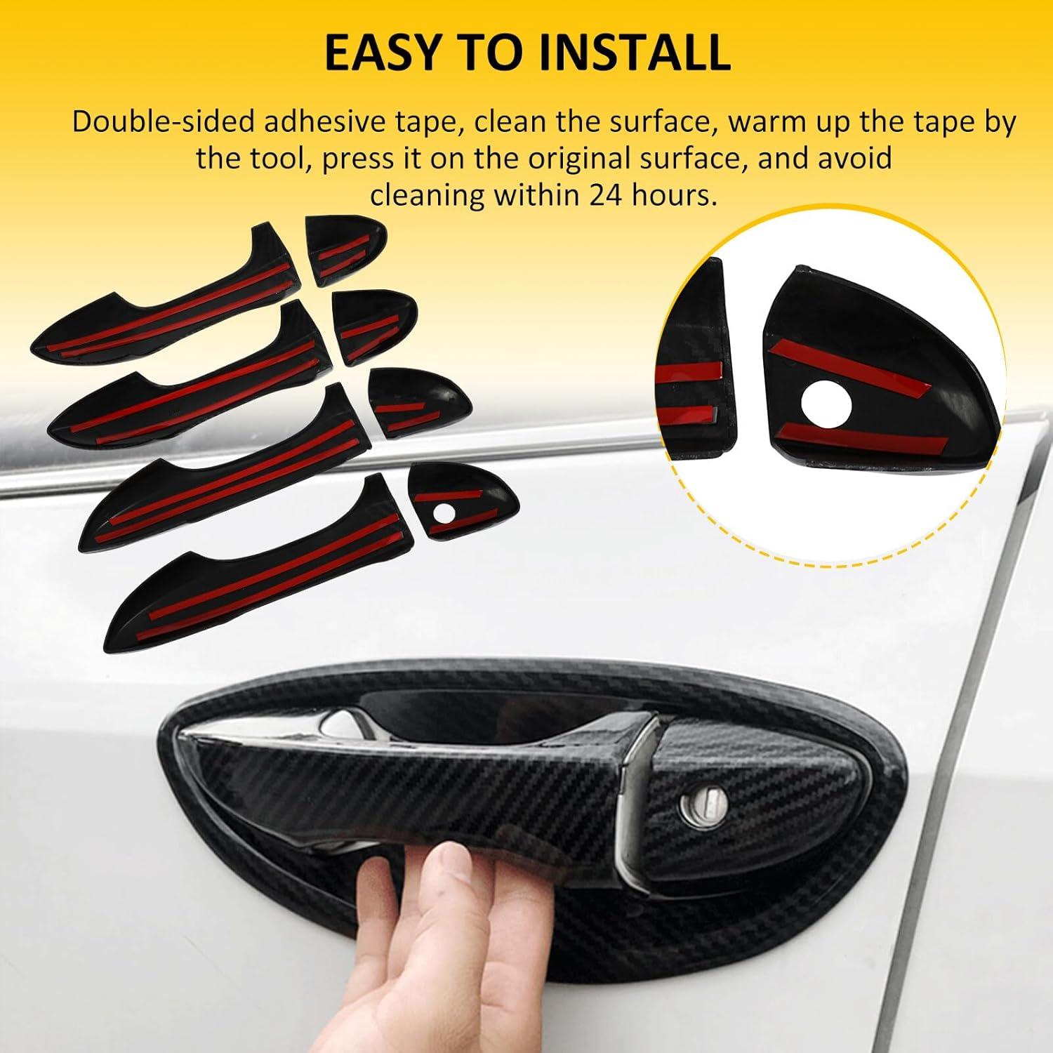 Cubiertas de Manija de Puerta OCPTY 4 Piezas para Toyota Corolla 2014-2018