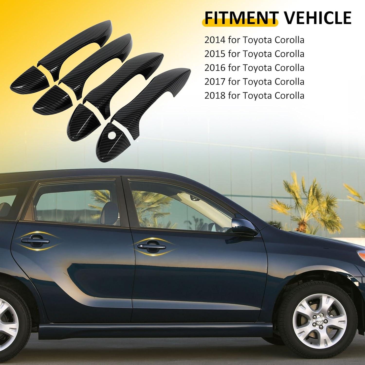 Cubiertas de Manija de Puerta OCPTY 4 Piezas para Toyota Corolla 2014-2018