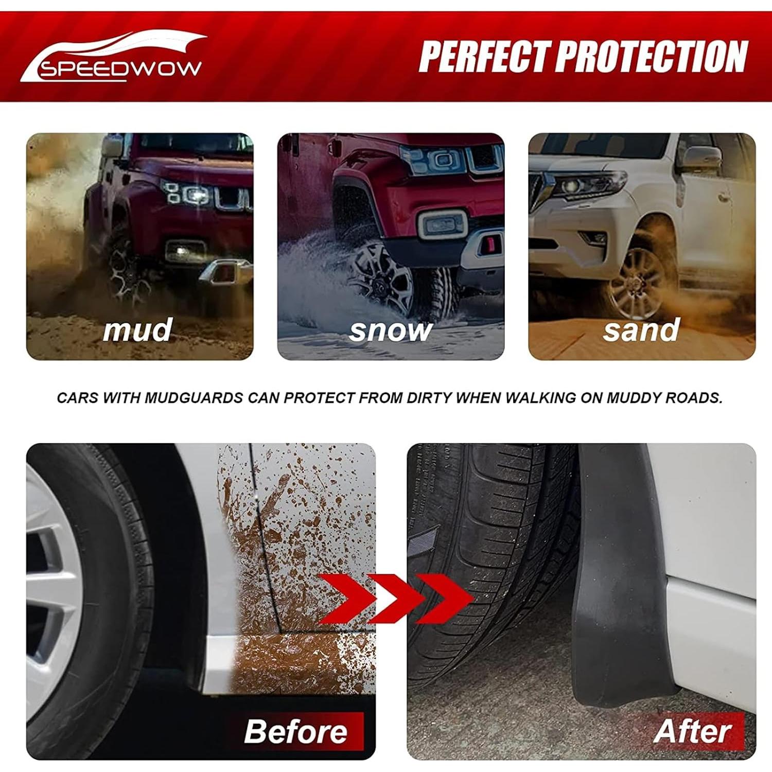 Guardabarros SPEEDWOW para Toyota Corolla 2003-2008 - Juego de 4