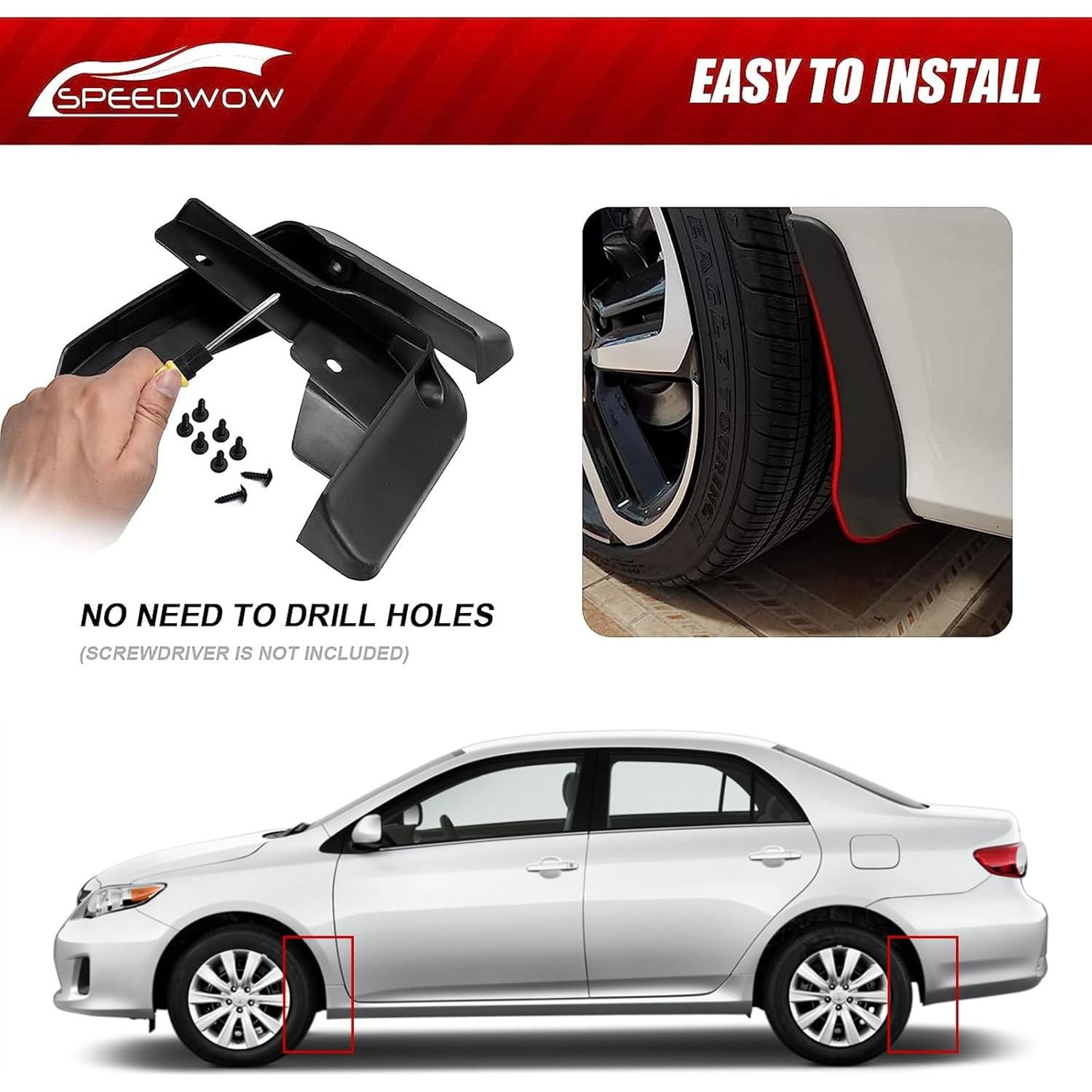 Guardabarros SPEEDWOW para Toyota Corolla 2003-2008 - Juego de 4