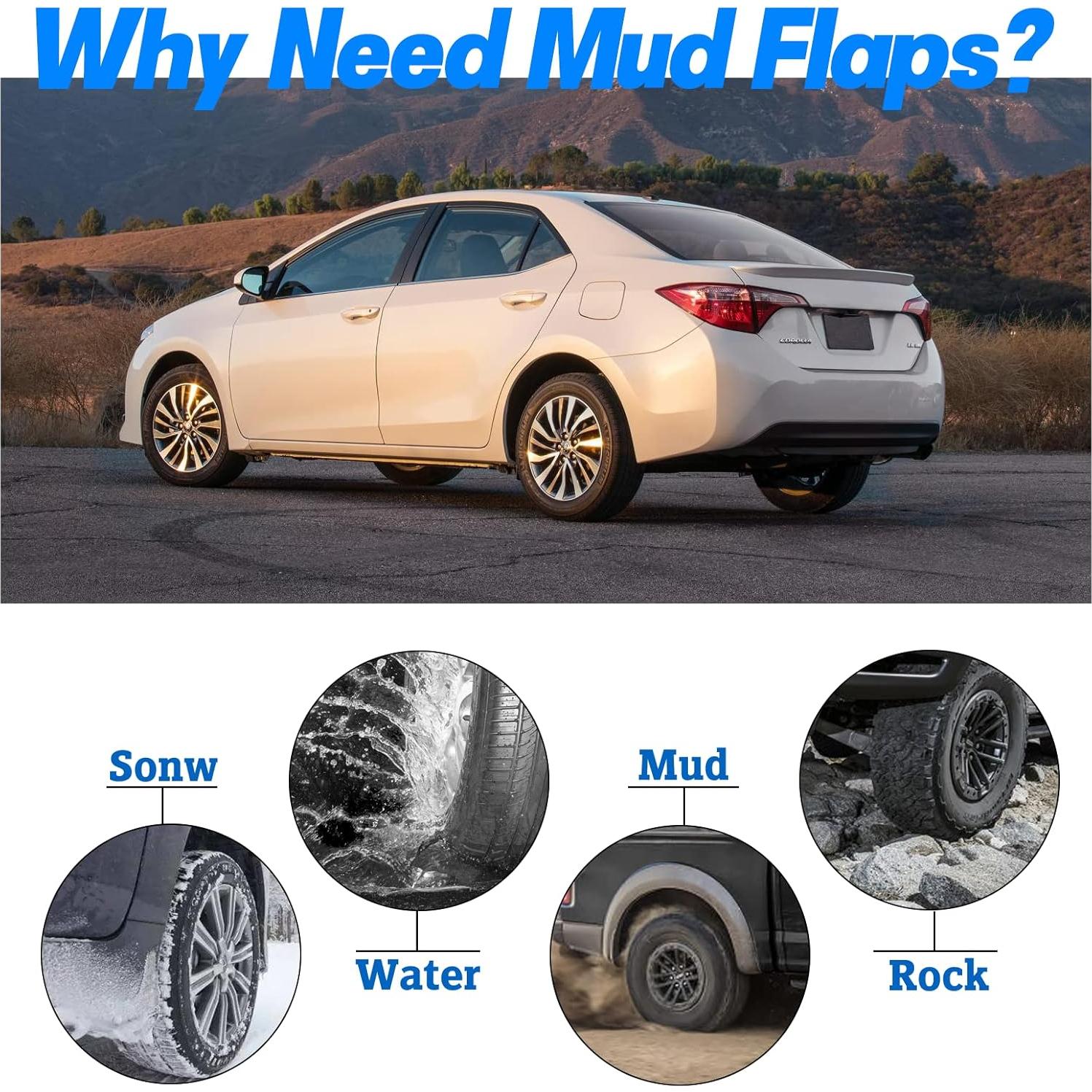 Guardabarros Delanteros y Traseros BDFHYK para Toyota Corolla 2014-2017