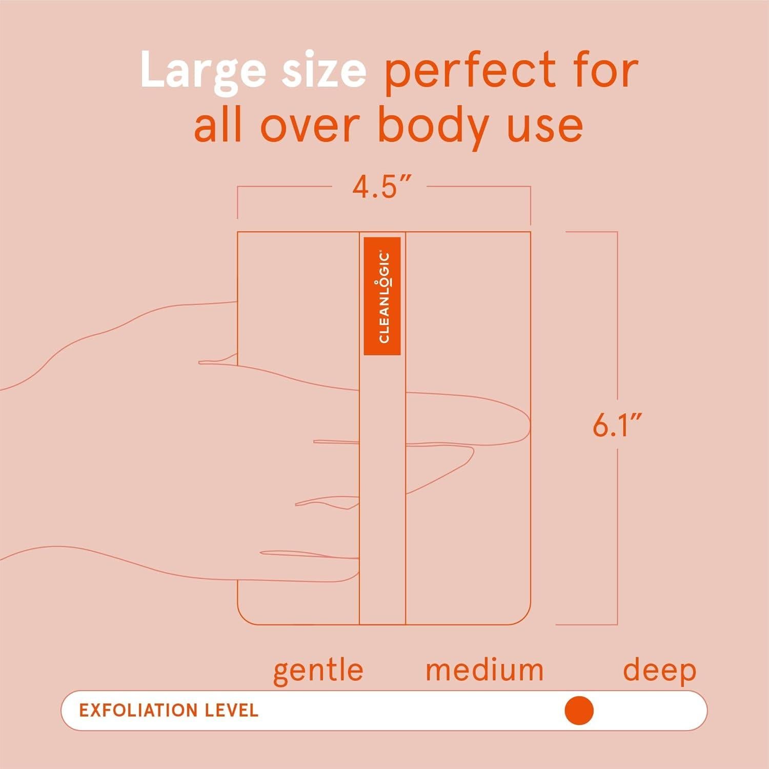 Exfoliante Corporal Cleanlogic Grande para Piel Suave - 3 Unidades