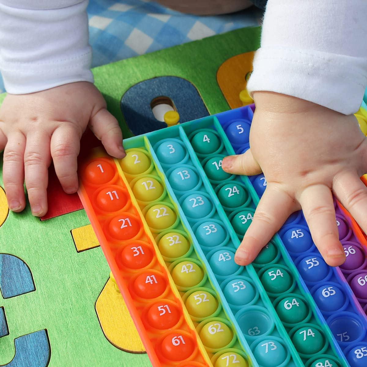 Juguete Antiestrés P0pp AK-SHIP 20x20cm Arcoíris 100 Números