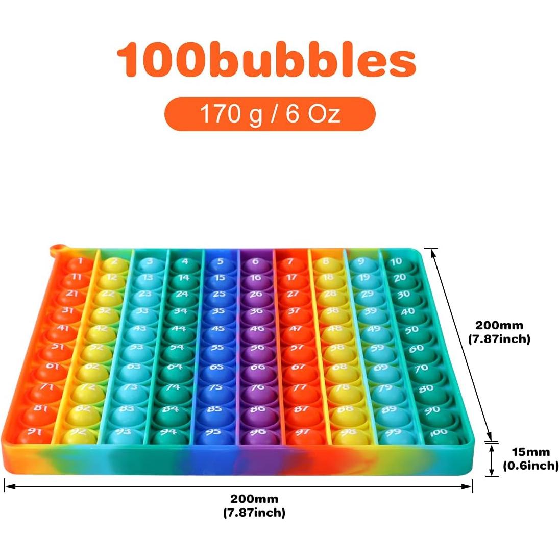 Juguete Antiestrés P0pp AK-SHIP 20x20cm Arcoíris 100 Números