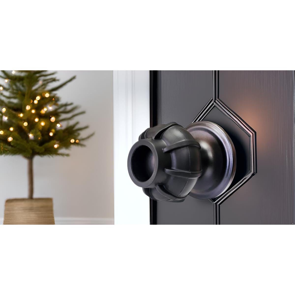 Cubierta Disfrutar Agarre de Manija de Puerta Universal - 2 Piezas Negro