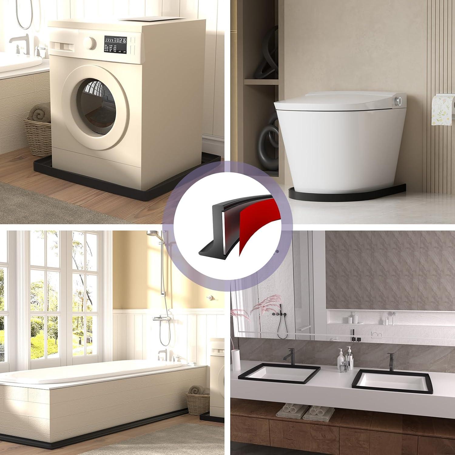 Umbral de Drenaje de Agua Hzetuu 0.8M Negro Silicona