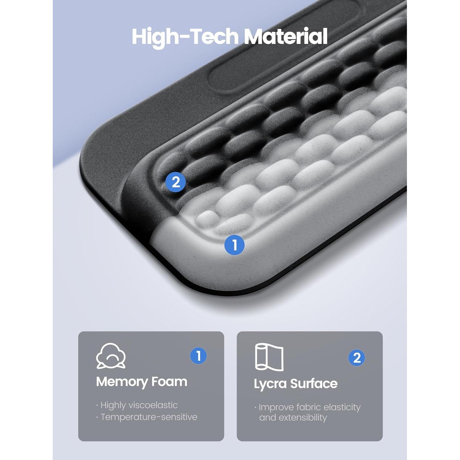 Conjunto Reposamuñecas Ergonómico Vaydeer Rosa - 2 Piezas