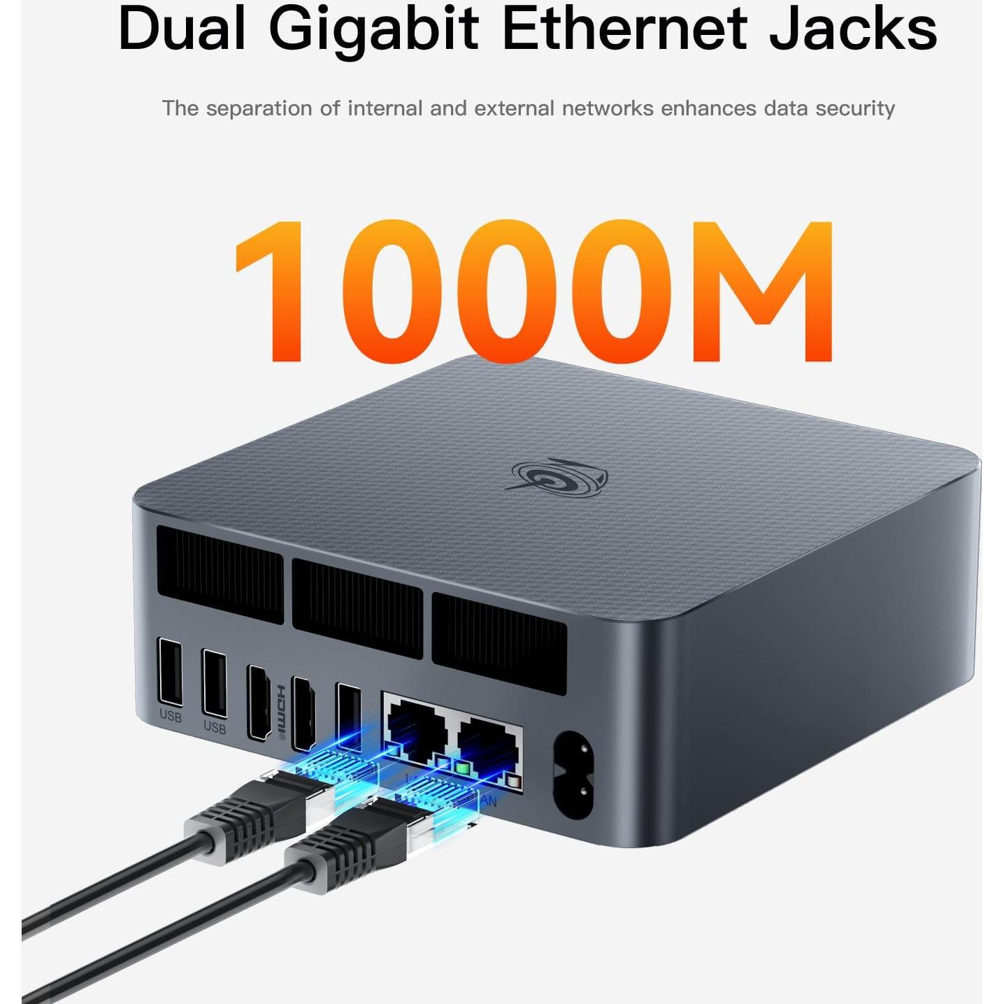 Mini PC Beelink EQR5, AMD Ryzen 5 5650U, 8GB RAM, 500GB SSD