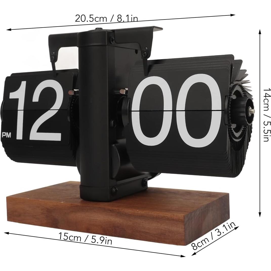 Reloj de Mesa Digital Retro Heayzoki Negro 14x20.5cm