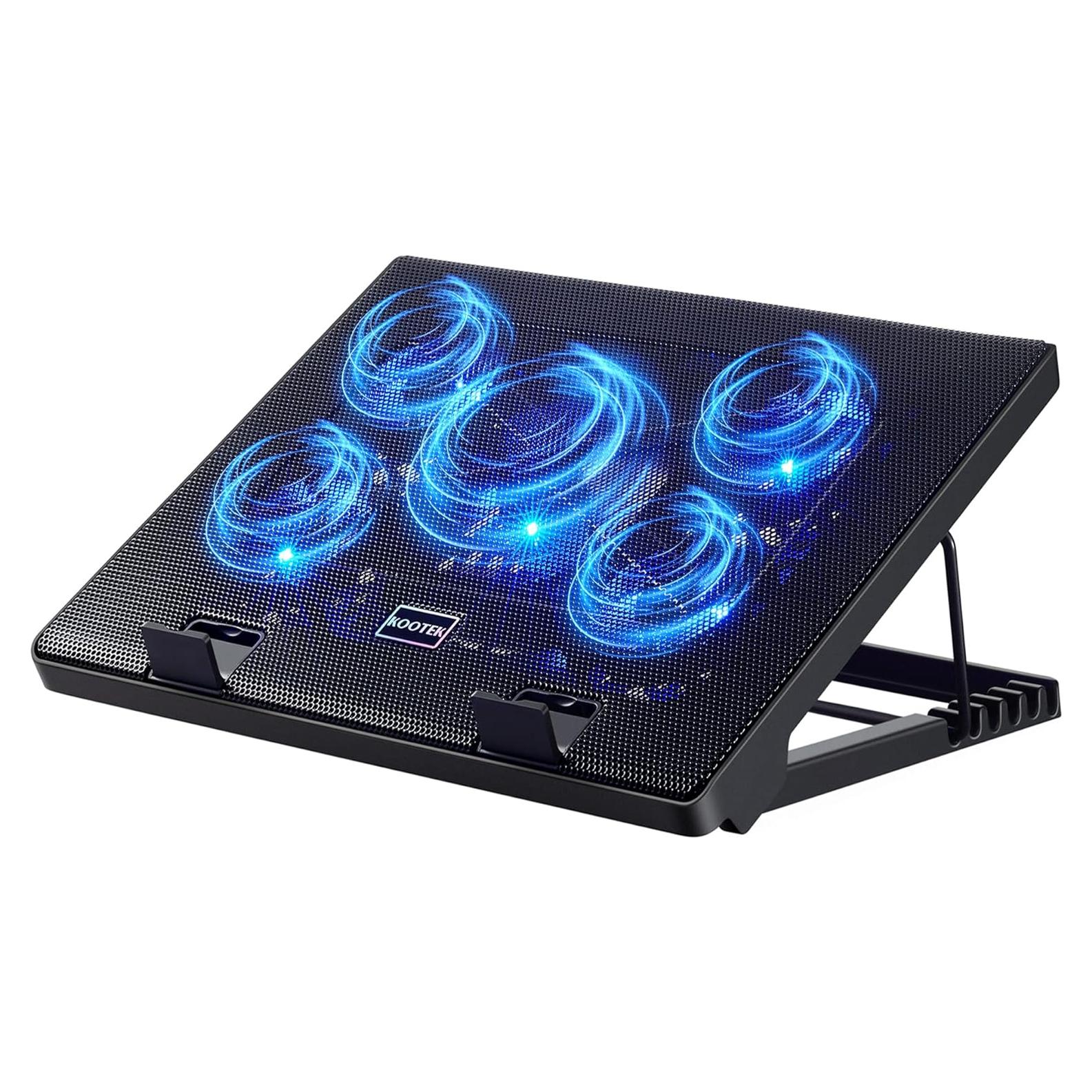 Base de Enfriamiento Kootek para Laptop 12-17" con 5 Ventiladores