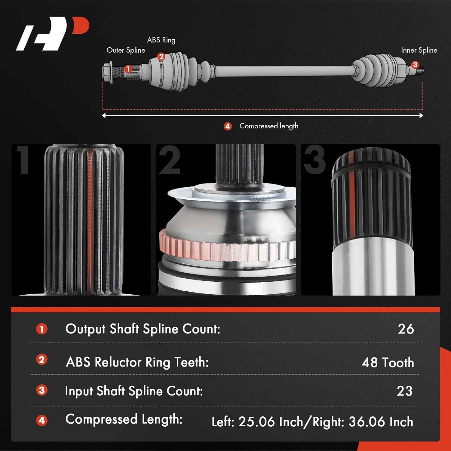 Ejes CV Frontal A-Premium para Toyota Corolla 2003-2008