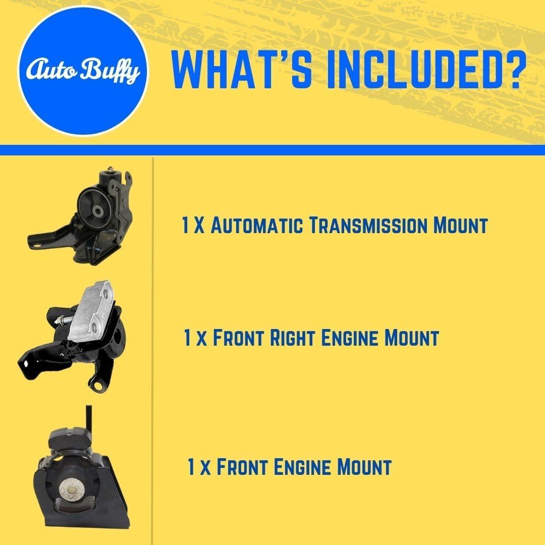 Juego de Soportes de Motor y Transmisión AutoBuffy 3PC para Toyota Corolla 2009-2013
