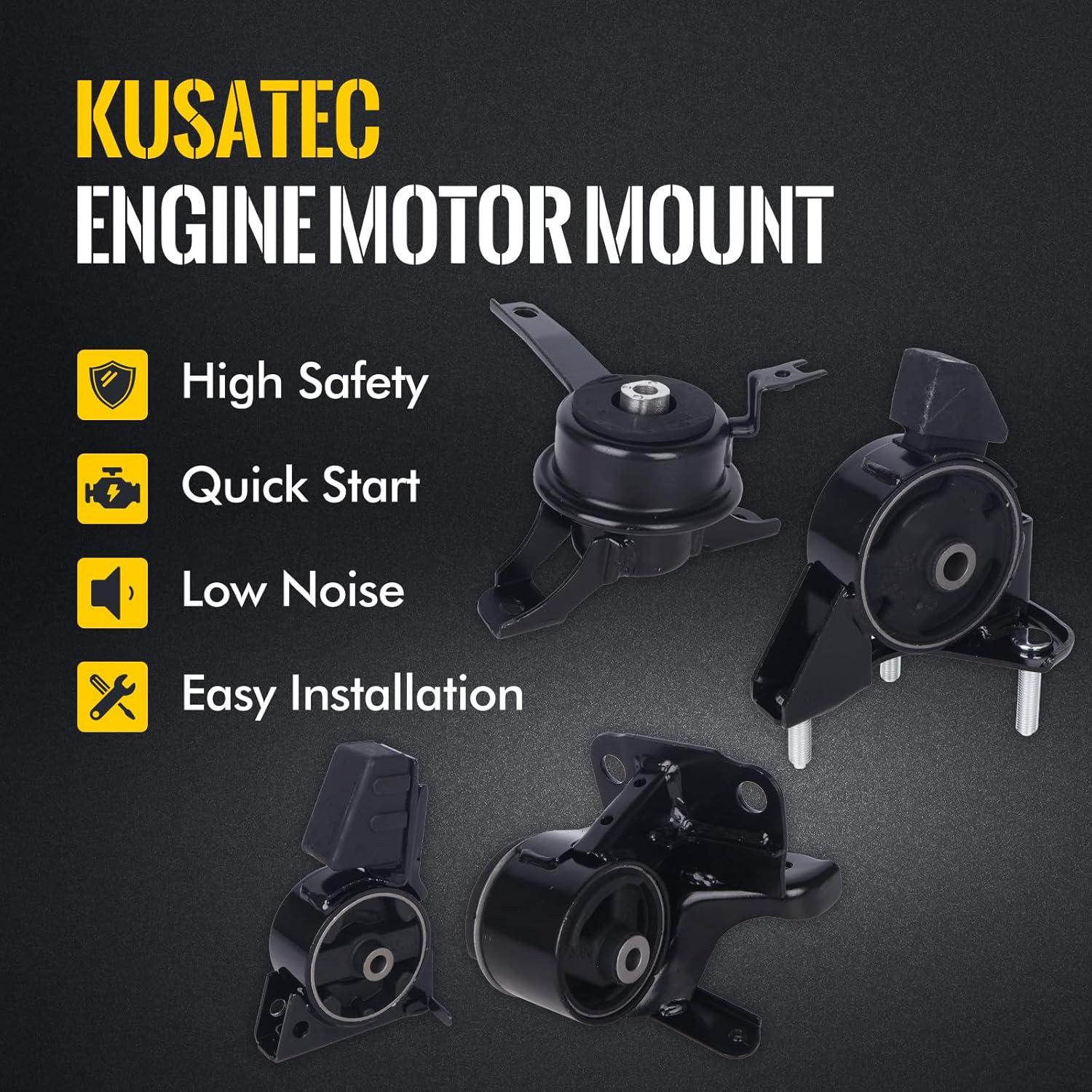 Juego de Montajes de Motor KUSATEC 4 Piezas Chevy Prizm Toyota Corolla 1998-2002